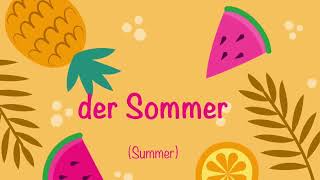 Die Jahreszeiten und Monate four seasons  Deutsch lernen German Seasons and Months [upl. by Narud]