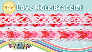 NEW Love Note Reversible Rainbow Loom Bracelet Tutorial by Angelynn TutorialsByA™  Intermediate [upl. by Enialedam]