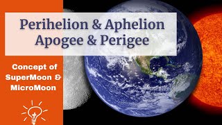 Perihelion and aphelion of earth  Sun and earth distance  Apogee and perigee  Geography [upl. by Lerim]