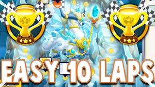 Dragon City NEW HIGH WHITE QUEEN HEROIC RACE  HOW TO GET 10 LAPS OR MORE  HEROIC RACE GUIDE [upl. by Gaal992]