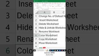 Rename Color Copy Sheets in MS Excel learning excel microsoftlearning microsoftexcel tips [upl. by Merce]