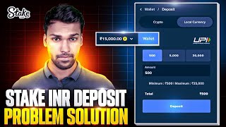 HOW TO DEPOSIT INR ON STAKE  STAKE INR DEPOSIT PROBLEM SOLUTION [upl. by Cho]