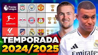 Simulei a TEMPORADA 20242025 da EUROPA Quem foram os Campeões [upl. by Eneluj]