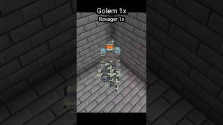 Minecraft 1 Reinforced Deepslate Golem VS 4 Ravager Shorts [upl. by Valene297]