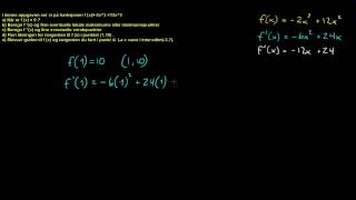 Forespørsel  Funksjonsdrøfting 1d  Finne likningen til tangenten i et punkt [upl. by Publus144]