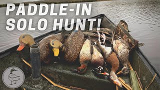 LOUISIANA PUBLIC LAND Duck Hunting  Solo Pirogue Hunt [upl. by Noraha200]