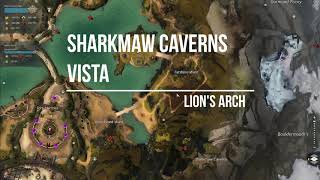 GW2 Sharkmaw Caverns vista  Lions Arch [upl. by Oretna]