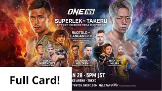 Will Takeru win One 165 Takeru vs Superlek Full Card Preview and prediction [upl. by Uticas280]