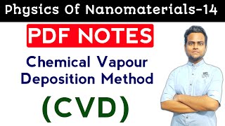 Chemical Vapour Deposition Method CVD  Synthesis Of Nanomaterials  PDF Notes [upl. by Rozamond484]