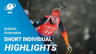 World Cup 2324 AntholzAnterselva Men Short Individual Highlights [upl. by Naenej]