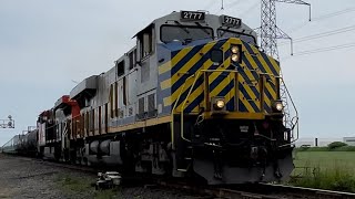 CN L570 at maneswood with a lot of new Rail cars 6112023 [upl. by Trumann265]