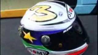 Max Biaggis Special Ed Vallelunga 2007 helmet exclusive [upl. by Arikihs]