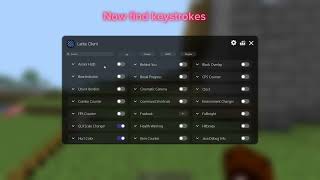 How to get lunar client keystrokes in minecraft bedrock latite client [upl. by Rehpotsrhc]