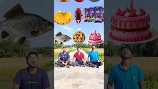 Eating fish biscuit cake banana cockroach DairyMilk Apple burger jalebi samosa honey video [upl. by Warp]