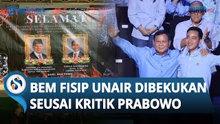 Buat Karangan Bunga Satire Ucapan Selamat ke PrabowoGibran BEM FISIP Unair Dibekukan [upl. by Eendys427]