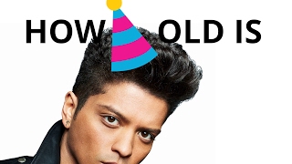 How old is Bruno Mars 🍰🎈 [upl. by Ahael]