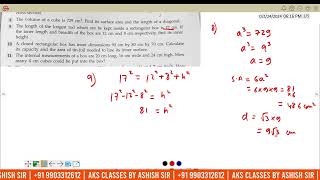 class 9 icse mensuration 164 [upl. by Ocirderf]