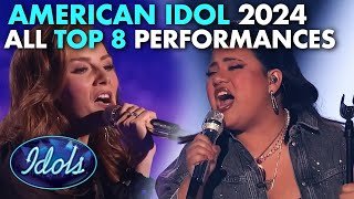 ALL AMERICAN IDOL TOP 8 PERFORMANCES 2024  Idols Global [upl. by Amri361]