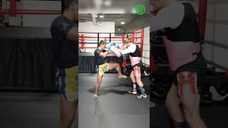 Muay Thai Training  Countering Forward Pressure with Wanchai Cooki Lokwichit [upl. by Ahl]