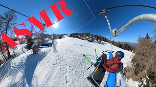 Nassfeld  Tröglbahn 25 Ski lift ride  ASMRPOV 360° [upl. by Bartie]