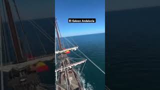 El galeon Andalucia in the north sea between Blyth and Newcastle Tyne galleon tallships sailing [upl. by Olympie]