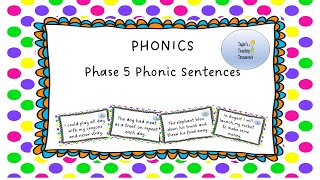 Phonics Phase 5 Sentences [upl. by Ahsenyl]