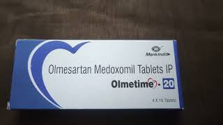 Olmetime 20 Tablet Review in Hindi  Olmesartan Medoxomil Tablets IP [upl. by Natanhoj]