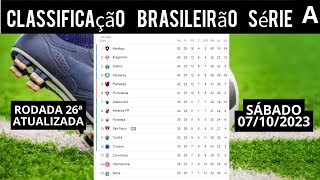 CAMPEONATO BRASILEIRO  TABELA DO BRASILEIRÃO SÉRIE A HOJE  CLASSIFICAÇÃO DO BRASILEIRÃO 2023 [upl. by Nicholle848]