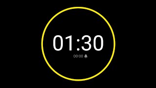 1 Minute 30 Second Countdown Timer with Alarm  iPhone Timer Style [upl. by Julienne]