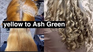 How to get Ash Blonde Hair from Yellow Golden Orange or Brassy [upl. by Yssim181]