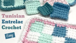 Tunisian Entrelac Crochet  Easy C2C Method  Beginner Friendly [upl. by Roselani602]