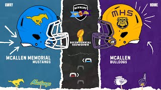 Football  Memorial Vs McAllen High  Week 7  2024  McAllen ISD [upl. by Dymphia]