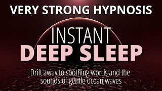 Deep Sleep Hypnosis Very Strong  Rapid Induction Into Sleep  Black Screen [upl. by Htessil548]