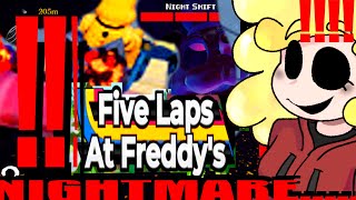 playing the official fnaf driving simulator Five Laps at Freddys Demo [upl. by Bethena]