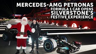 MercedesAMG Petronas Formula 1 car opens Silverstone’s Lap of Lights festive experience [upl. by Boesch292]