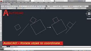 Rotasi objek di autocad  Rotated objek autocad  Tutorial AutoCAD for begginers [upl. by Nosnej483]