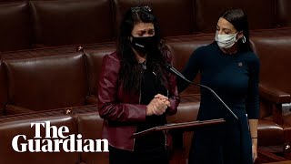 Alexandria OcasioCortez and Rashida Tlaib deliver emotional speeches on US Capitol attack [upl. by Greenman]