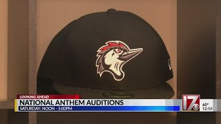 Fayetteville Woodpeckers holding National Anthem auditions on Saturday [upl. by Nawj]