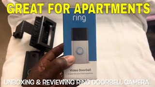 Unboxing amp Reviewing Ring Doorbell Camera amp AntiTheft No Drill Mounts For Apartments amp Houses [upl. by Alfredo]