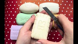 Satisfying Dry Soap Cutting  ASMR Soap Carving [upl. by Aliel170]