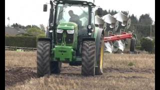 John Deere 6150R ploughing [upl. by Faden593]