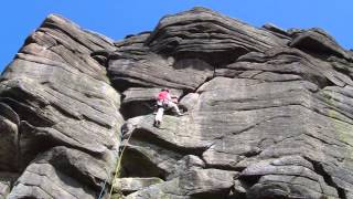 Climbing Mississippi Varient Stanage [upl. by Gamber878]