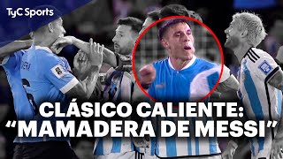 LO QUE NO VISTE DE ARGENTINA vs URUGUAY ⚽ PELEAS CANTOS EN LA BOMBONERA URUGUAYOS MESSISTAS Y MÁS [upl. by Zetnwahs467]