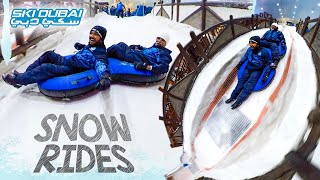 FUN SNOW RIDES at Ski Dubai ❄️ Largest Snow Park in Dubai 😍 [upl. by Snowber756]