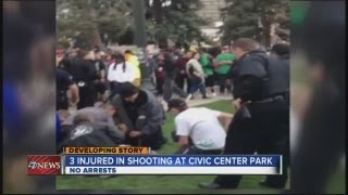 3 people hurt in shooting at 420 pot rally [upl. by Nitsreik616]