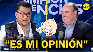 Rafael López Aliaga reacciona a la imitación que le hizo Hernán Vidaurre en Ampliación de Noticias [upl. by Kyrstin]