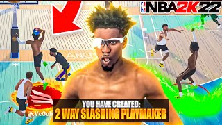 This 2WAY SLASHING PLAYMAKER BUILD IS UNSTOPPABLE NBA 2K22 BEST JUMPSHOT BADGES amp ANIMATIONS [upl. by Rehprotsirhc437]