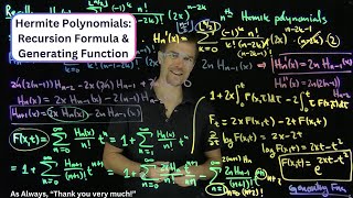 Recursion Relations and Generating Function of Hermite Polynomials [upl. by Zanas]