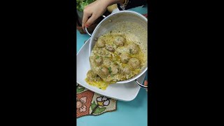 Chicken Malai Kofta With White Gravy  shorts chicken chickenmalai chickenkofta malaikofta [upl. by Attenyw449]