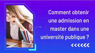 Linscription en master en France dans les universités publiques pour les étrangers [upl. by Heyra]